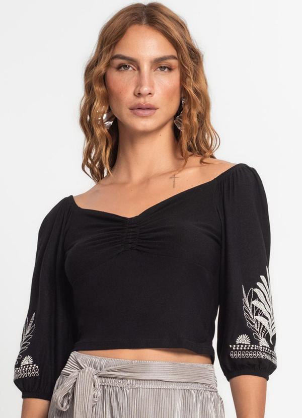 Endless - Blusa Feminina Manga 3/4 Preto