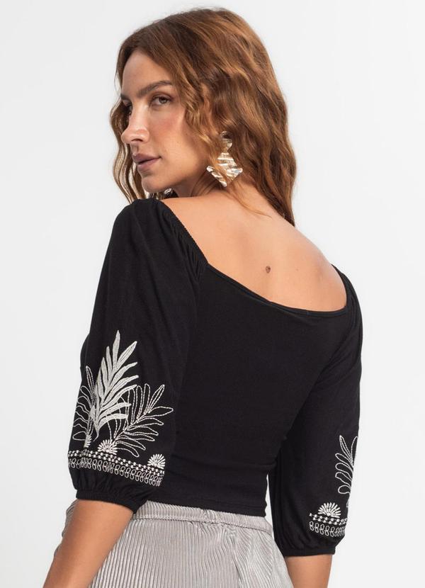 Endless - Blusa Feminina Manga 3/4 Preto 2