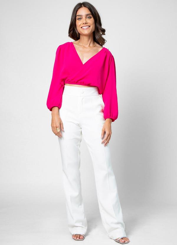 Rovitex - Blusa Feminina Manga 3/4 Rosa 3