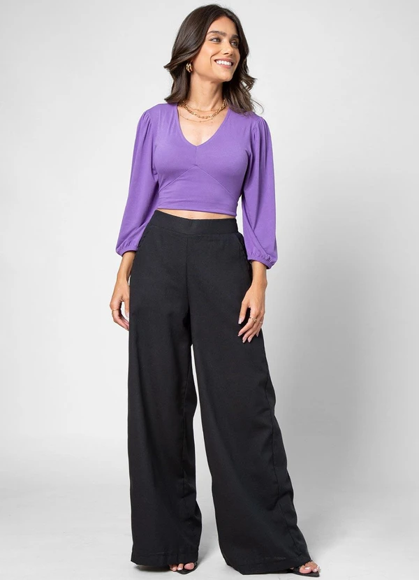 Rovitex - Blusa Feminina Manga 3/4 Roxo 3