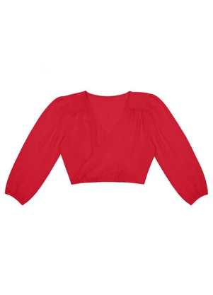 Rovitex - Blusa Feminina Manga 3/4 Vermelho - ROVITEX