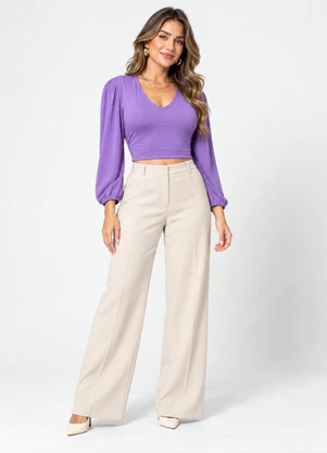Rovitex - Blusa Feminina Manga 3/4 Roxo - ROVITEX