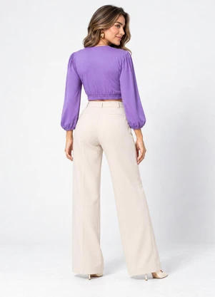 Rovitex - Blusa Feminina Manga 3/4 Roxo - ROVITEX