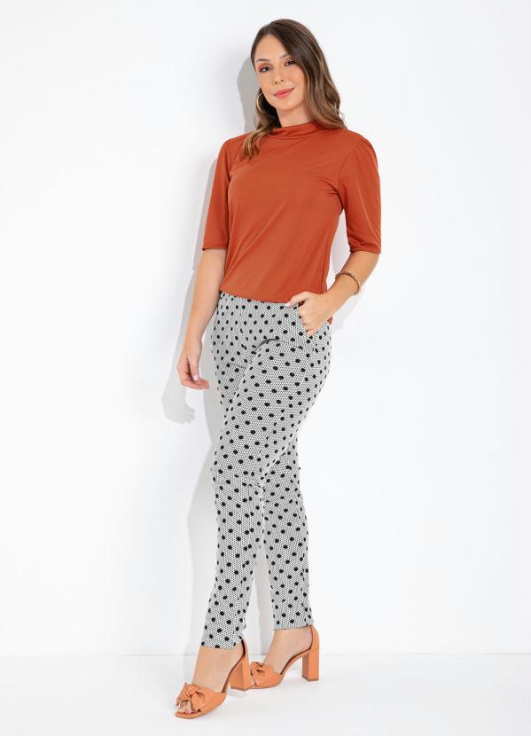 Outlet - Blusa Ferrugem com Gola 3