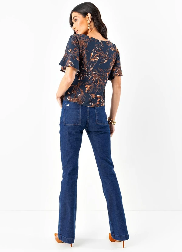 Quintess - Blusa Floral Artístico em Malha de Viscose 6