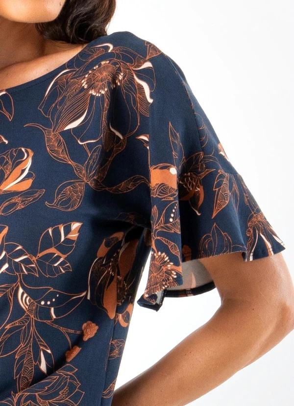 Quintess - Blusa Floral Artístico em Malha de Viscose 7
