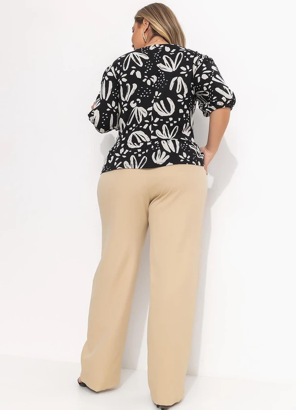 Quintess - Blusa Floral Artístico em Malha de Viscose 11