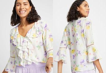 Blusa Floral Botnico em Crepe Plano