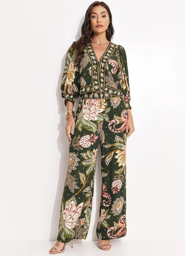 Farm - Blusa Floral Delhi Verde 3