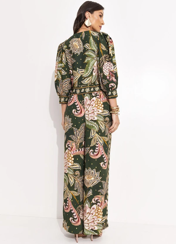 Farm - Blusa Floral Delhi Verde 5
