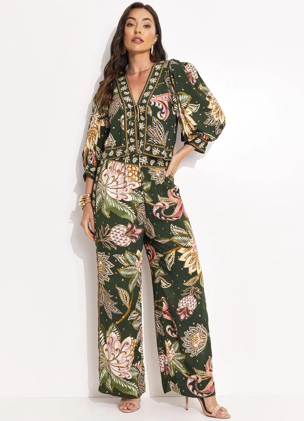 Farm - Blusa Floral Delhi Verde 7
