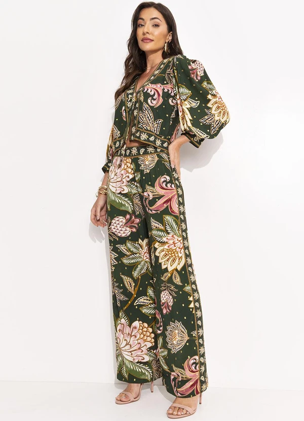 Farm - Blusa Floral Delhi Verde 8