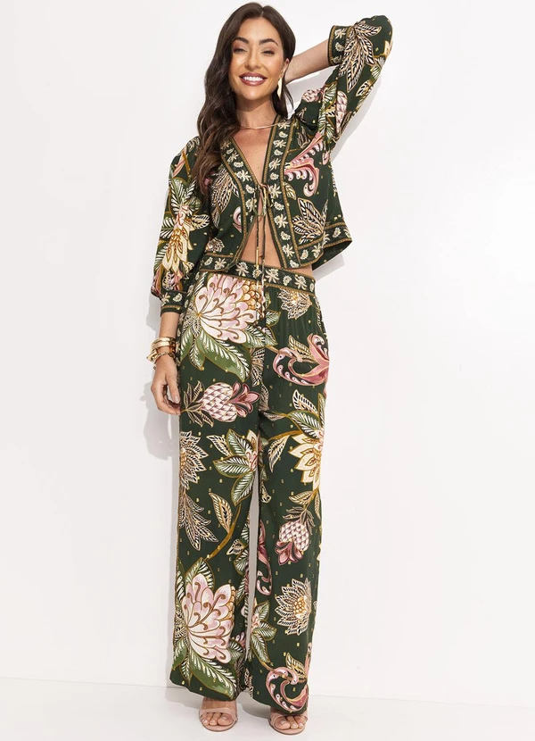 Farm - Blusa Floral Delhi Verde 9