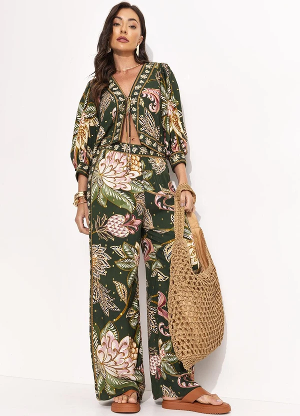 Farm - Blusa Floral Delhi Verde 10