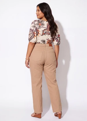 Quintess - Blusa Floral Off White com Mangas Bufantes - QUINTESS