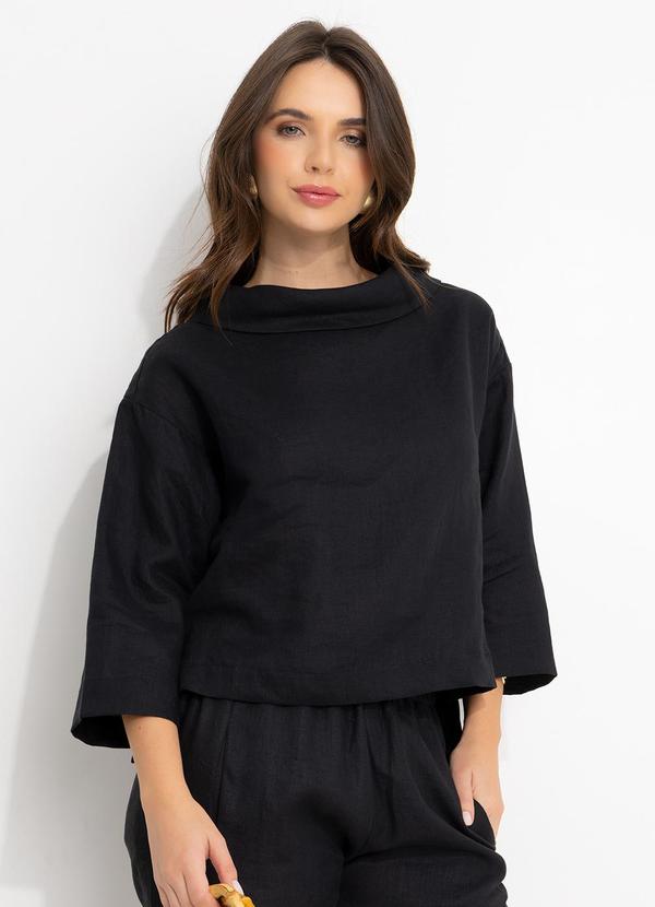 Souq - Blusa em Linho Preto