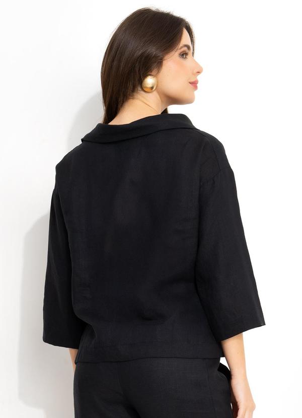 Souq - Blusa em Linho Preto 2