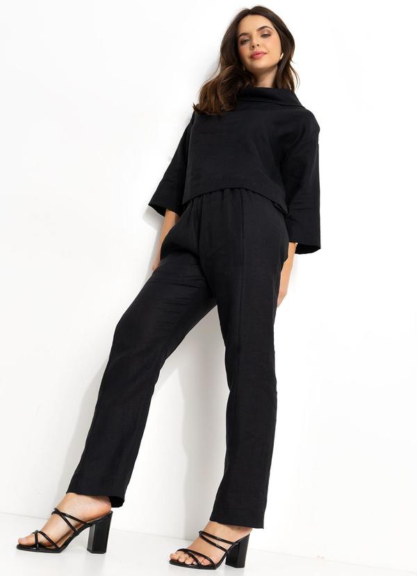 Souq - Blusa em Linho Preto 3