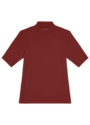 Malwee - Blusa Justa Canelada Bordô - MALWEE