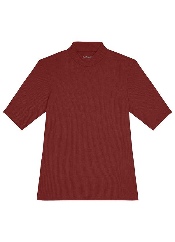 Malwee - Blusa Justa Canelada Bordô