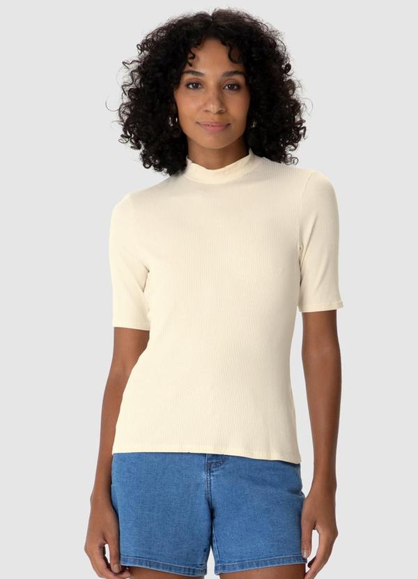 Malwee - Blusa Justa Canelada Off White