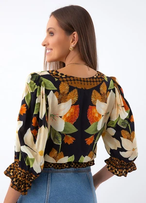 Farm - Blusa Lenço Floral Biriba - FARM