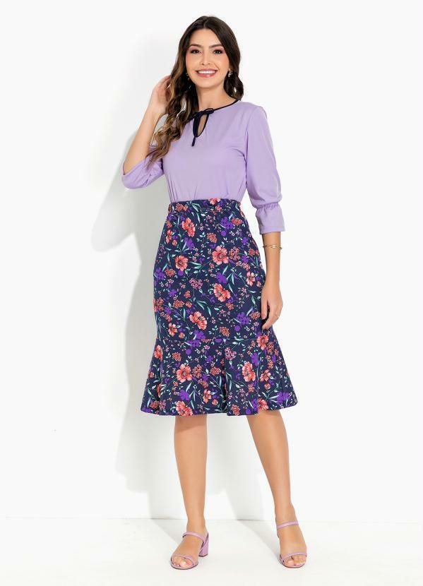 Rosalie - Blusa Lilás com Gota Moda Evangélica 3