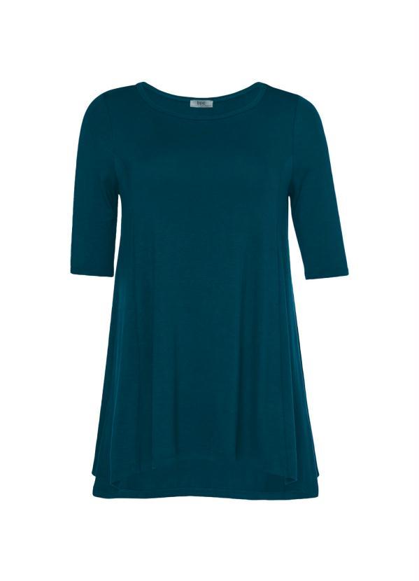 bonprix - Blusa Manga 3/4 com Pontas Laterais Azul 5
