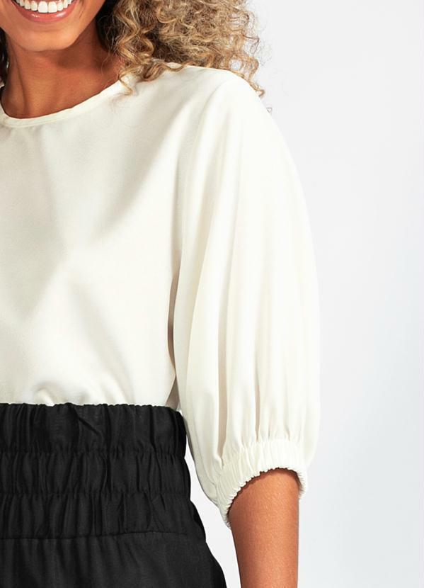 Colcci - Blusa Manga 3/4 de Viscose Off White 6