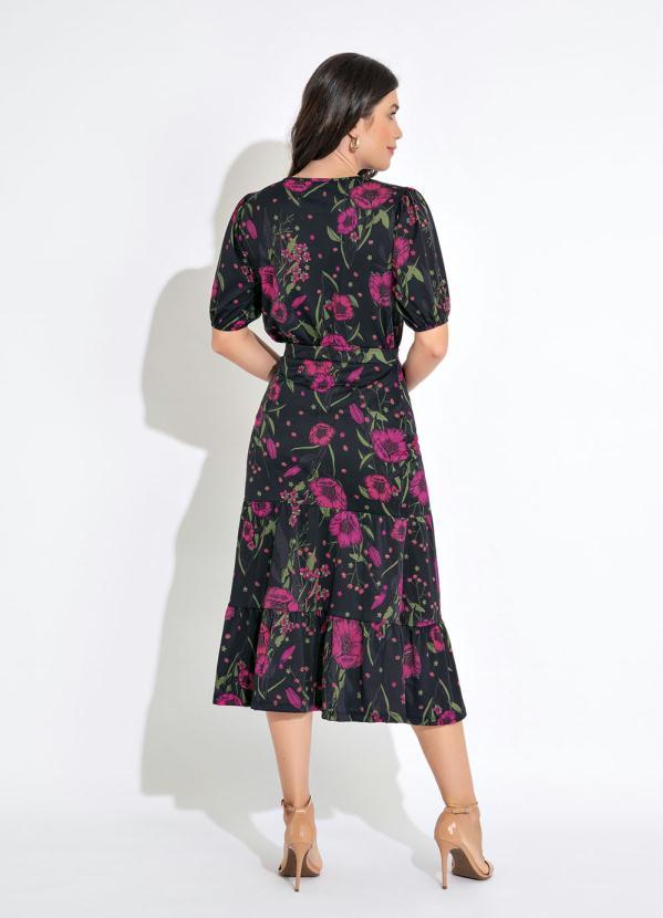 Queima Estoque - Blusa Manga 3/4 Estampada Floral Dark 6