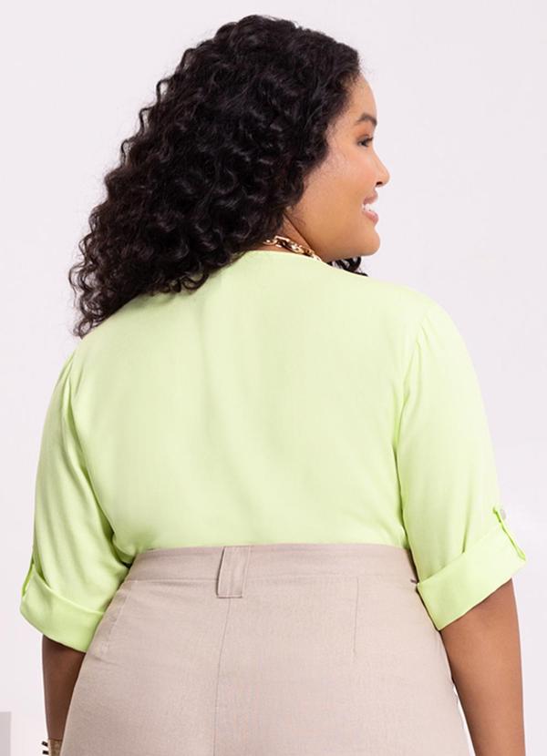 Lunender Mais Mulher - Blusa Manga 3/4 Viscose Responsável Verde 2