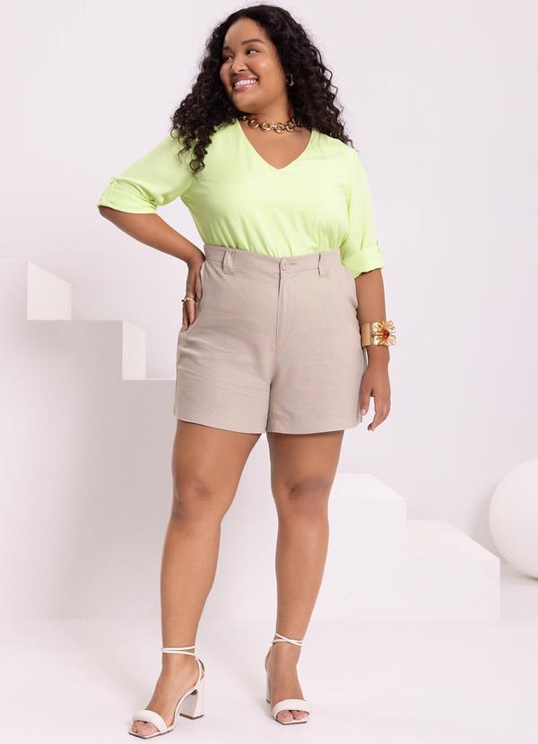 Lunender Mais Mulher - Blusa Manga 3/4 Viscose Responsável Verde 1