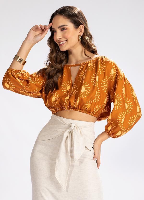 Hering - Blusa Manga 7/8 em Viscose Estampado