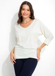 Blusa Manga 7/8 Off White