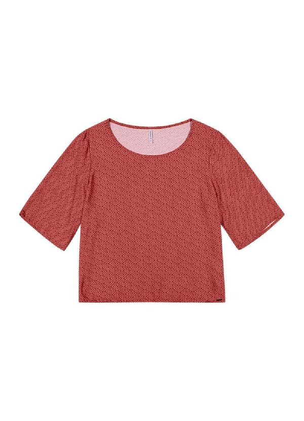 Rezzato - Blusa Manga Curta Ampla Feminino Vermelho 3