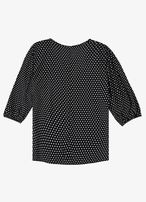 Infinita Cor - Blusa Manga Curta Preto - INFINITA COR