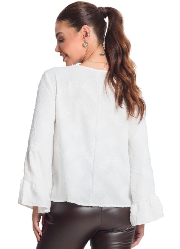 Rovitex - Blusa Manga Longa Feminina Bege 2