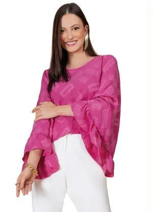 Rovitex - Blusa Manga Longa Feminina Rosa - ROVITEX