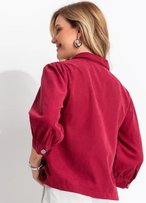 Quintess - Blusa Marsala em Nylon Suede - QUINTESS