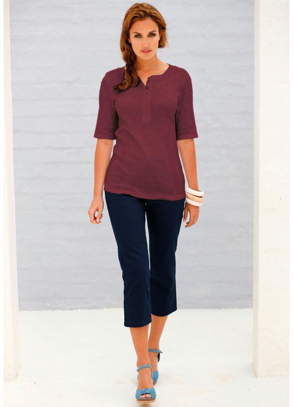 bonprix - Blusa Meia Manga Bordô 2