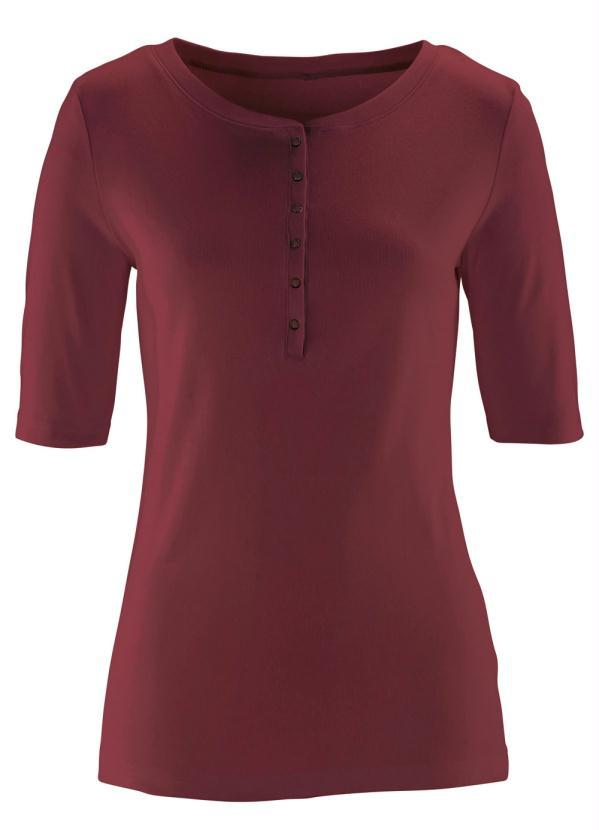 bonprix - Blusa Meia Manga Bordô 3