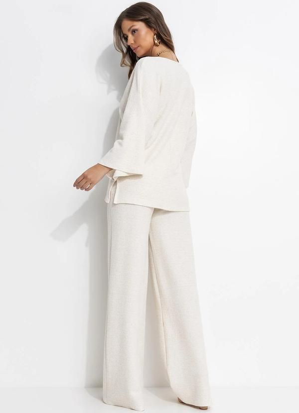 Quintess - Blusa Natural em Malha Tweed 4