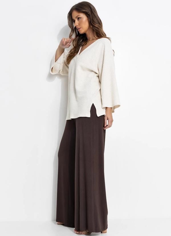 Quintess - Blusa Natural em Malha Tweed 6