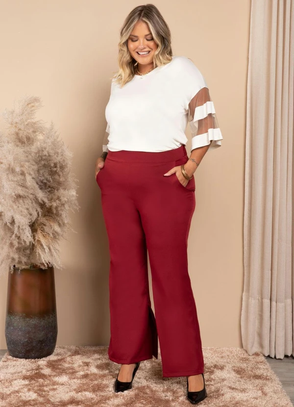 Quintess - Blusa Off White com Detalhes em Tule nas Mangas 14