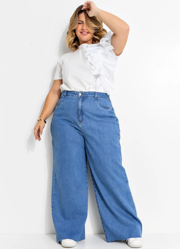 Quintess - Blusa Off White em Malha de Algodão Penteado