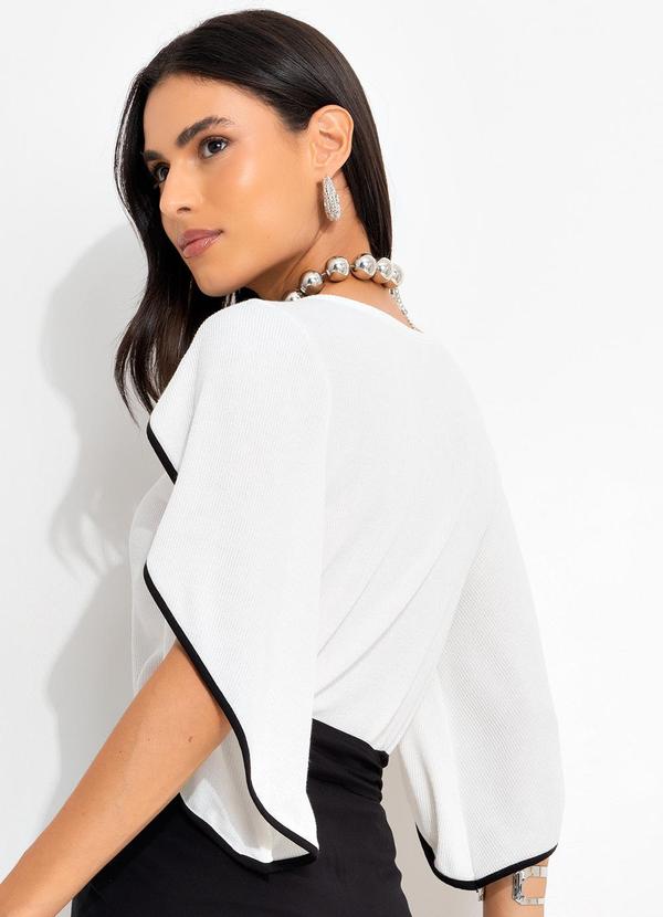Quintess - Blusa Off White em Malha Texturizada 12