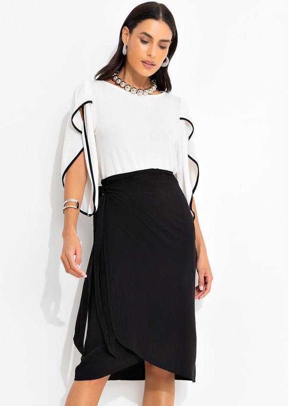 Quintess - Blusa Off White em Malha Texturizada 7