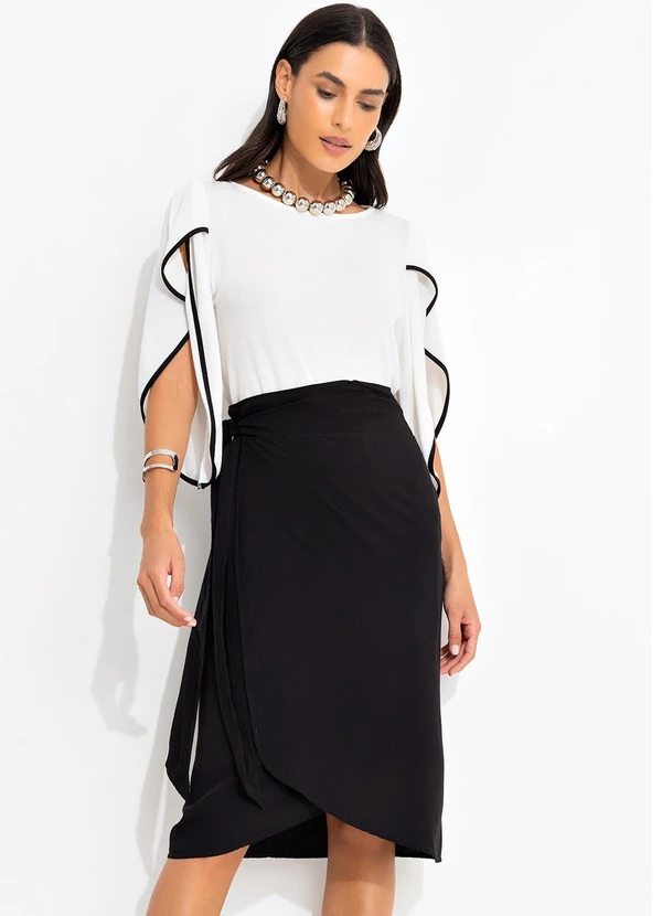 Quintess - Blusa Off White em Malha Texturizada 7