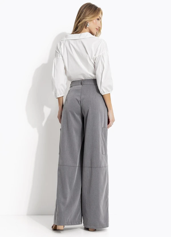 Quintess - Blusa Off White em Tricoline 6