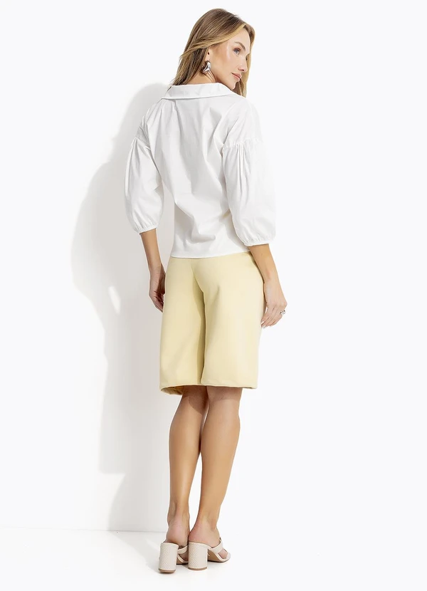 Quintess - Blusa Off White em Tricoline 4